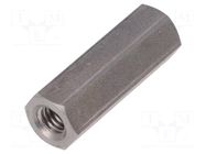Screwed spacer sleeve; 30mm; Int.thread: M6; hexagonal DREMEC