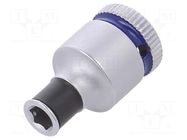 Socket; 6-angles,socket spanner; HEX 4mm; 1/4"; Zyklop WERA