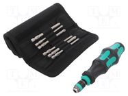 Kit: screwdriver bits; Phillips,Pozidriv®,Torx®; case; 13pcs. WERA