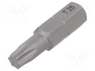 Screwdriver bit; Torx®; TX25; Overall len: 25mm; 10pcs; STANDARD WIHA