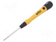 Screwdriver: precision; slot; 3x0.5mm; Blade length: 50mm; ESD WIHA