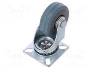 Transport wheel; Ø: 50mm; W: 17mm; H: 69mm; torsional; 35kg; steel; PG RADER