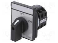 Switch: cam switch; Stabl.pos: 2; 16A; OFF-ON; for building in LUMEL