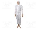 Protective coverall; Size: XXXL; Protection class: 1; white DELTA PLUS