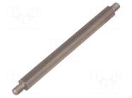 Screwed spacer sleeve; 85mm; Ext.thread: M5; hexagonal DREMEC