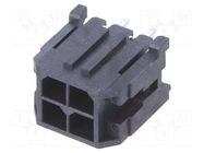 Connector: wire-board; socket; male; PIN: 4; Micro-Fit 3.0; 3mm; 2x2 MOLEX