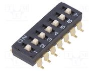 Switch: DIP-SWITCH; Poles number: 7; ON-OFF; 0.025A/24VDC; Pos: 2 OMRON Electronic Components