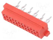 Connector: Micro-MaTch; socket; female; PIN: 12; straight; THT; 2x6 TE Connectivity
