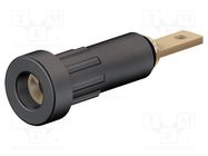 Socket; 2mm banana; 10A; Overall len: 23mm; black; insulated; 60VDC STÄUBLI