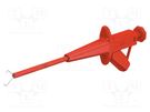Clip-on probe; pincers type; 4A; red; 1kV; 4mm; Overall len: 155mm STÄUBLI