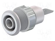 Connector: 4mm banana; socket; 32A; 1kV; Cutout: Ø12.2mm; white STÄUBLI