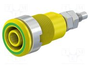 Connector: 4mm banana; socket; 32A; 1kV; Cutout: Ø12.2mm; insulated 