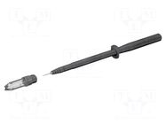 Test probe; 1A; black; Socket size: 4mm; Overall len: 128mm STÄUBLI