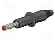 Connector: 4mm banana; plug; 32A; 600V; black; insulated; 2.5mm2 