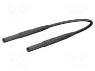 Test lead; 10A; banana plug 4mm,both sides; insulated; Len: 1.5m STÄUBLI