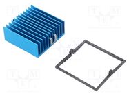 Heatsink: extruded; grilled; BGA; blue; L: 42.5mm; W: 42.5mm; 3°C/W Advanced Thermal Solutions