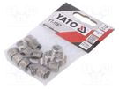 Threaded insert; stainless steel; M10; Pitch: 1.5; 15pcs. YATO