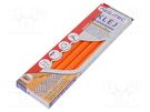 Hot melt glue; Ø: 11mm; orange; L: 200mm; Bonding: 15÷20s; 5pcs. MEGATEC
