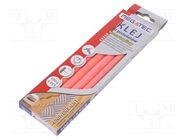 Hot melt glue; Ø: 11mm; pink; L: 200mm; Bonding: 15÷20s; 5pcs. 