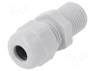 Cable gland; with long thread; PG9; IP68; polyamide; light grey OBO BETTERMANN