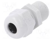 Cable gland; with long thread; PG11; IP68; polyamide; light grey OBO BETTERMANN