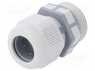 Cable gland; PG16; IP68; polyamide; grey; UL94V-2 TECHNO