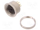 Connector: M16; socket; female; soldering; PIN: 14; 3A; 60V; IP68 LUMBERG