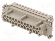 Connector: HDC; contact insert; female; DE; PIN: 24; 24+PE; 16A; 500V DEGSON ELECTRONICS