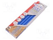 Hot melt glue; Ø: 11mm; blue; L: 200mm; Bonding: 15÷20s; 5pcs. 