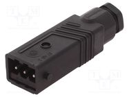 Connector: rectangular; ST; plug; male; PIN: 3; tinned; IP54; 16A HIRSCHMANN