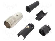 Connector: M16; plug; 680; male; PIN: 4; 150V; unshielded; 6A; IP40 BINDER