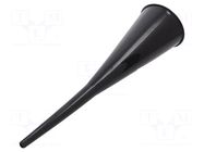 Funnel; polypropylene; L: 455mm; long; for operating fluids YATO
