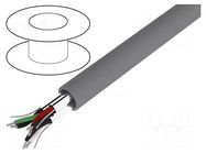Wire; Alpha Essential C&C; 3x2x22AWG; PVC; dark grey; 300V; 30.5m ALPHA WIRE
