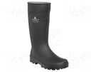 Boots; Size: 45; black; PVC; bad weather,slip,temperature DELTA PLUS
