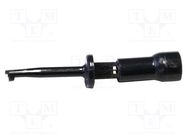 Clip-on probe; hook type; 3A; black; Plating: gold-plated; 600V MUELLER ELECTRIC