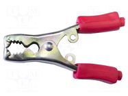Crocodile clip; 40A; Grip capac: max.13mm; Overall len: 76mm; red MUELLER ELECTRIC