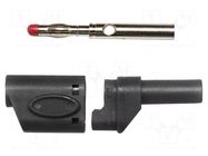 Connector: 4mm banana; plug; 45A; 600VAC; black; soldered MUELLER ELECTRIC