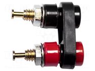 Connector: 2mm banana; socket; 5A; 1.5kV; black; double; -50÷120°C MUELLER ELECTRIC
