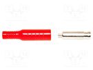 Socket; 4mm banana; 15A; 5kVDC; red; nickel plated; Insulation: PVC MUELLER ELECTRIC