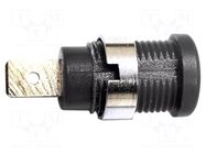 Connector: 4mm banana; 1kV; 36A; black; gold-plated; soldered MUELLER ELECTRIC