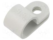 Fixing clamp; Cable P-clips; ØBundle : 9.5mm; W: 10mm; polyamide OBO BETTERMANN