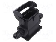 Enclosure for connectors: HDC; size 10B; for panel mounting HARTING