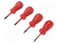 Kit: screwdrivers; insulated; 1kVAC; Size: PZ2,SL 4,SL 5,5,SL/PZ2 C.K