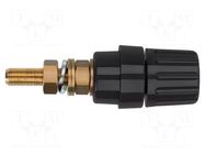 Connector: 4mm banana; socket; 100A; black; insulated; 81mm; 0.4mΩ SCHÜTZINGER