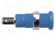 Connector: 2mm banana; socket; 10A; blue; on panel; insulated; 5mΩ SCHÜTZINGER