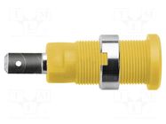 Connector: 2mm banana; socket; 10A; yellow; on panel; insulated SCHÜTZINGER