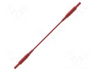 Test lead; 10A; banana plug 2mm,both sides; Len: 0.1m; red SCHÜTZINGER