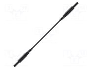 Test lead; 10A; banana plug 2mm,both sides; Len: 0.1m; black SCHÜTZINGER