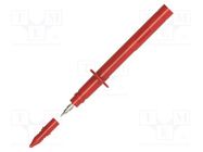 Probe tip; 32A; red; Socket size: 4mm; Plating: nickel plated; 20mΩ SCHÜTZINGER