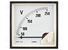 Voltmeter; on panel; VAC: 0÷15kV; Class: 1.5; True RMS; 40÷72Hz LUMEL